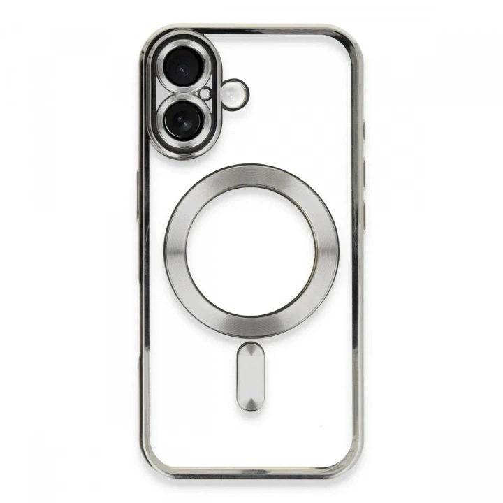 Mey İthalat®  iPhone 16 Plus Kılıf Kross Magneticsafe Kapak - Gümüş