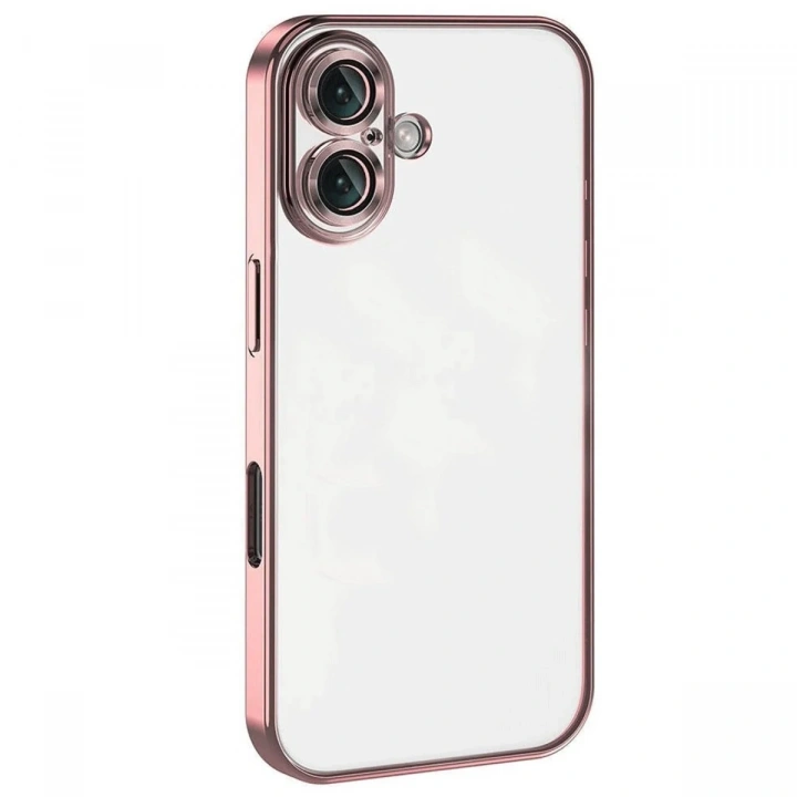Mey İthalat®  iPhone 16 Plus Kılıf  Lensli Silikon - Pembe