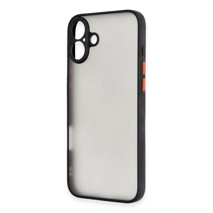 Mey İthalat®  iPhone 16 Plus Kılıf Montreal Silikon Kapak - Siyah