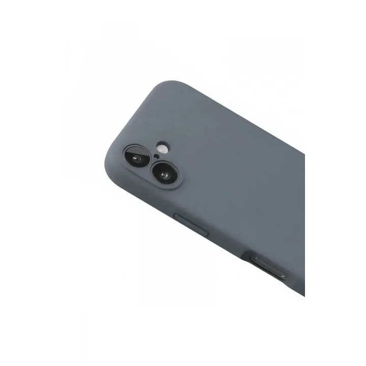 Mey İthalat®  iPhone 16 Plus Kılıf Nano içi Kadife Silikon - Gri