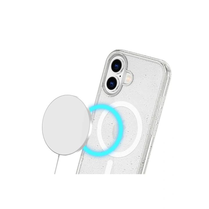 Mey İthalat®  iPhone 16 Plus Kılıf Star Magsafe Kapak - Turuncu