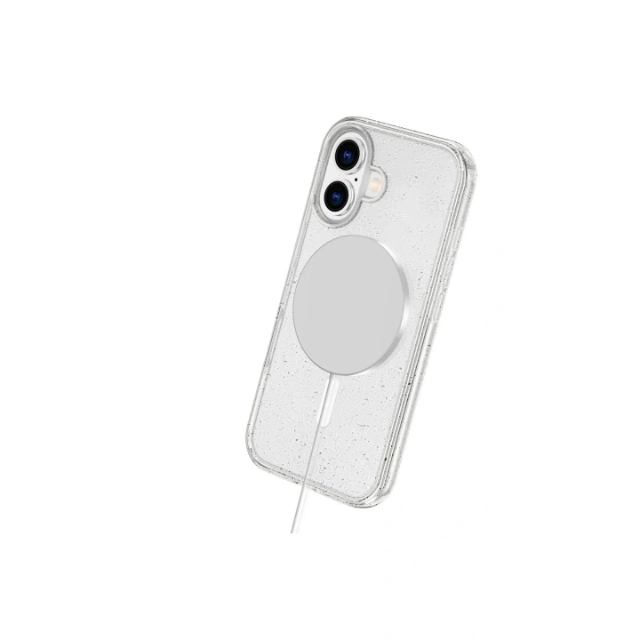 Mey İthalat®  iPhone 16 Plus Kılıf Star Magsafe Kapak - Turuncu