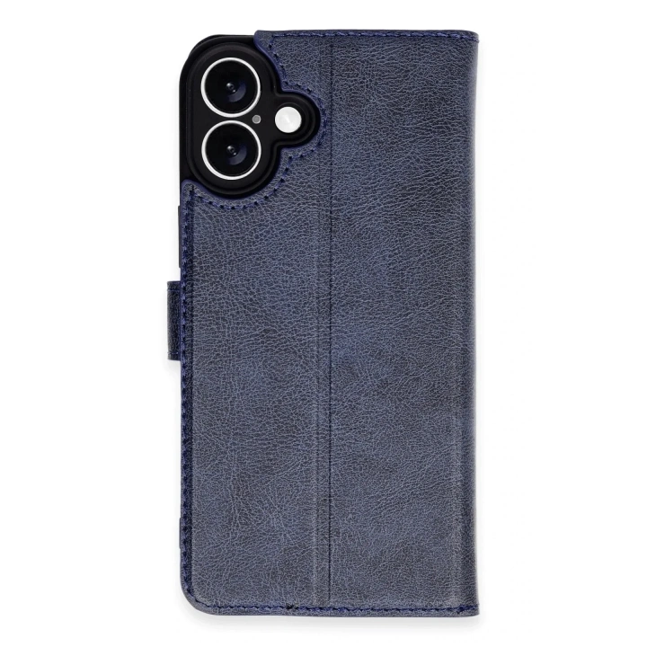 Mey İthalat®  iPhone 16 Plus Kılıf Trend S Plus Kapaklı Kılıf - Lacivert
