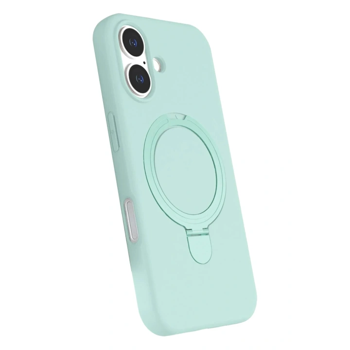 Mey İthalat®   iPhone 16 Plus Regal Magsafe Standlı Kapak - Su Yeşili