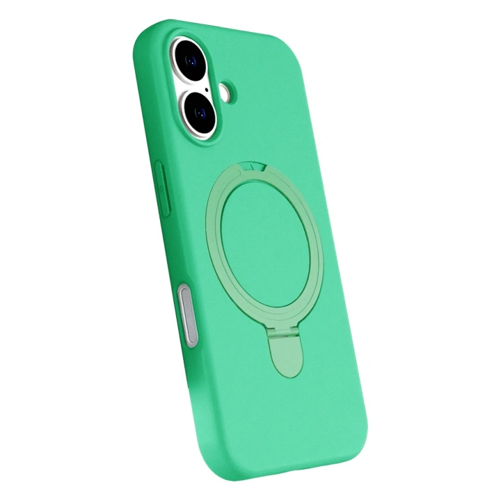 Mey İthalat®   iPhone 16 Plus Regal Magsafe Standlı Kapak - Yeşil