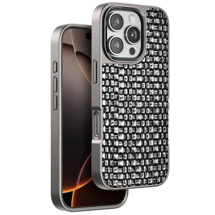 Mey İthalat®  iPhone 16 Pro Brand Kapak - Gümüş