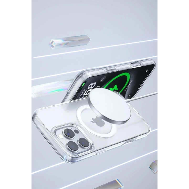 Mey İthalat®  iPhone 16 Pro Gleam PC Sert Magsafe Kılıf - Kahverengi