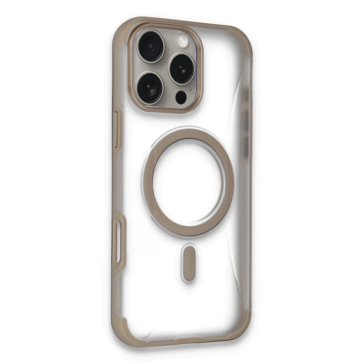 Mey İthalat®  iPhone 16 Pro Hilton Magsafe Kapak - Gold