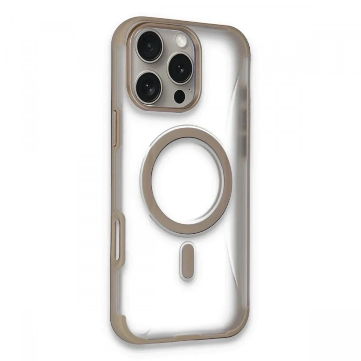 Mey İthalat®  iPhone 16 Pro Hilton Magsafe Kapak - Gold