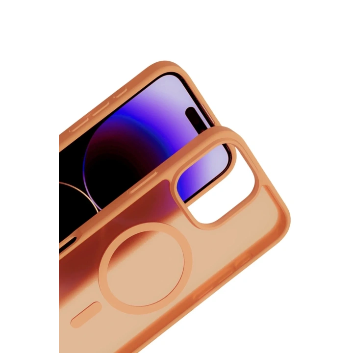 Mey İthalat®   iPhone 16 Pro Jota Magsafe Kapak - Turuncu
