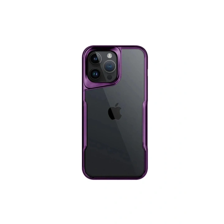 Mey İthalat®  iPhone 16 Pro Kılıf Boyi Silikon Kapak - Derin Mor