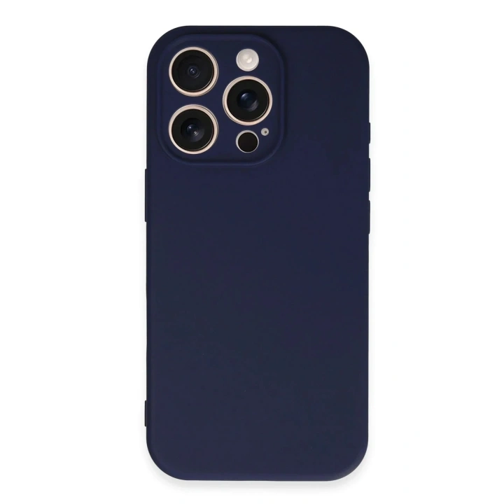 Mey İthalat®  iPhone 16 Pro Kılıf First Silikon - Lacivert