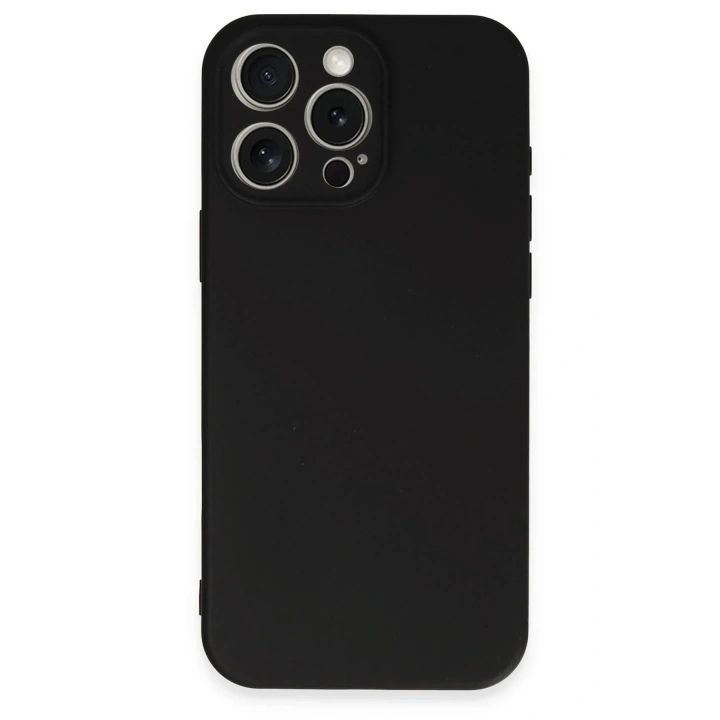 Mey İthalat®  iPhone 16 Pro Kılıf First Silikon - Siyah