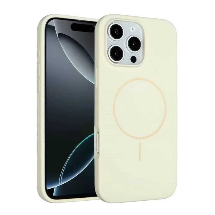 Mey İthalat®   iPhone 16 Pro Kılıf Jully Magsafe Kapak - Bej