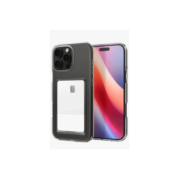 Mey İthalat®  iPhone 16 Pro Kılıf Kart Şeffaf Silikon - Şeffaf