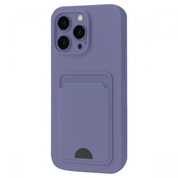 Mey İthalat®  iPhone 16 Pro Kılıf Kelvin Kartvizitli Silikon - Lila