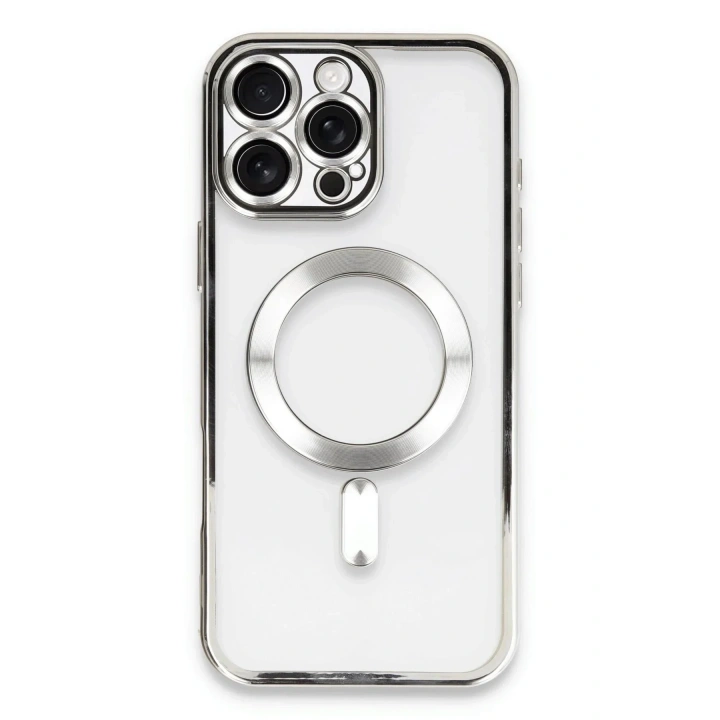 Mey İthalat®  iPhone 16 Pro Kılıf Kross Magneticsafe Kapak - Gümüş