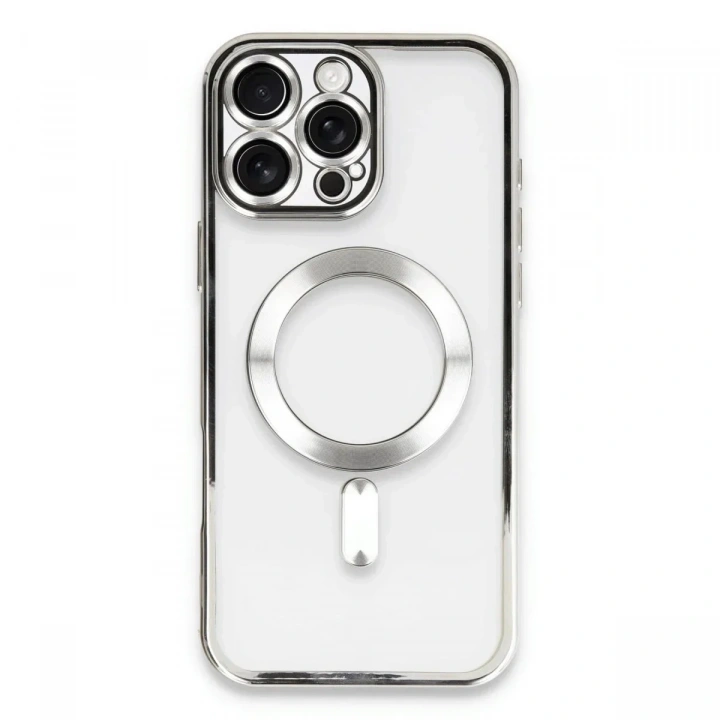 Mey İthalat®  iPhone 16 Pro Kılıf Kross Magneticsafe Kapak - Gümüş