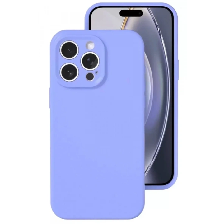 Mey İthalat®   iPhone 16 Pro Kılıf Nano içi Kadife Silikon - Lila