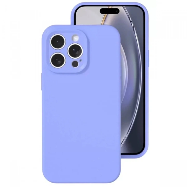 Mey İthalat®   iPhone 16 Pro Kılıf Nano içi Kadife Silikon - Lila
