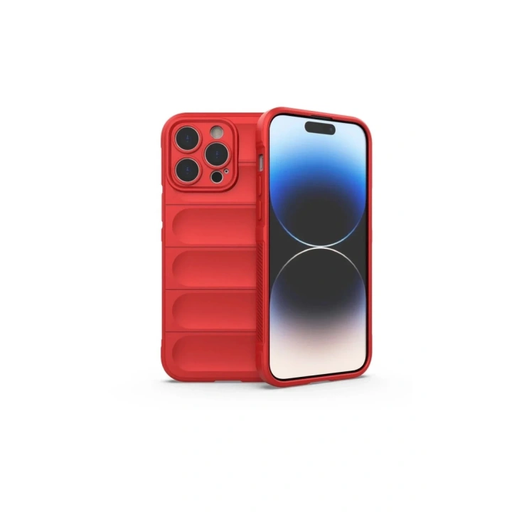 Mey İthalat®  iPhone 16 Pro Kılıf Optimum Silikon - Kırmızı