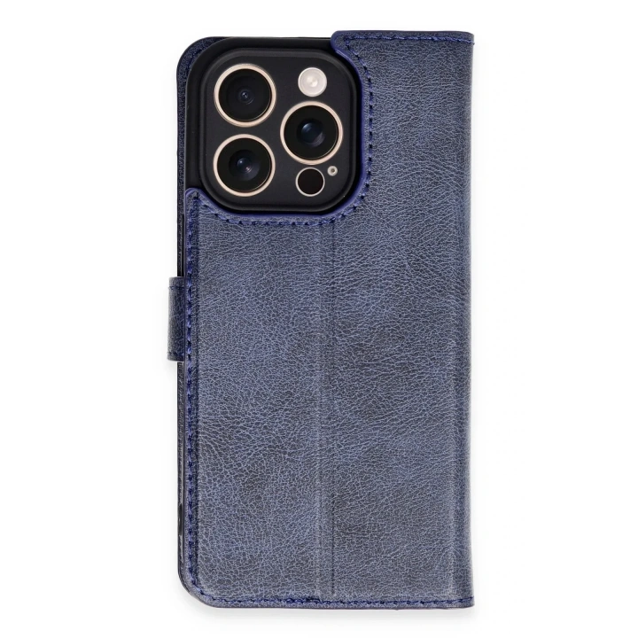 Mey İthalat®  iPhone 16 Pro Kılıf Trend S Plus Kapaklı Kılıf - Lacivert