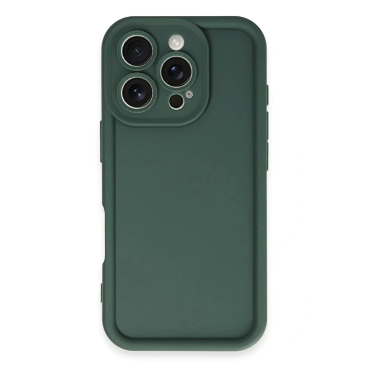 Mey İthalat®  iPhone 16 Pro Kılıf Viera Silikon - Koyu Yeşil
