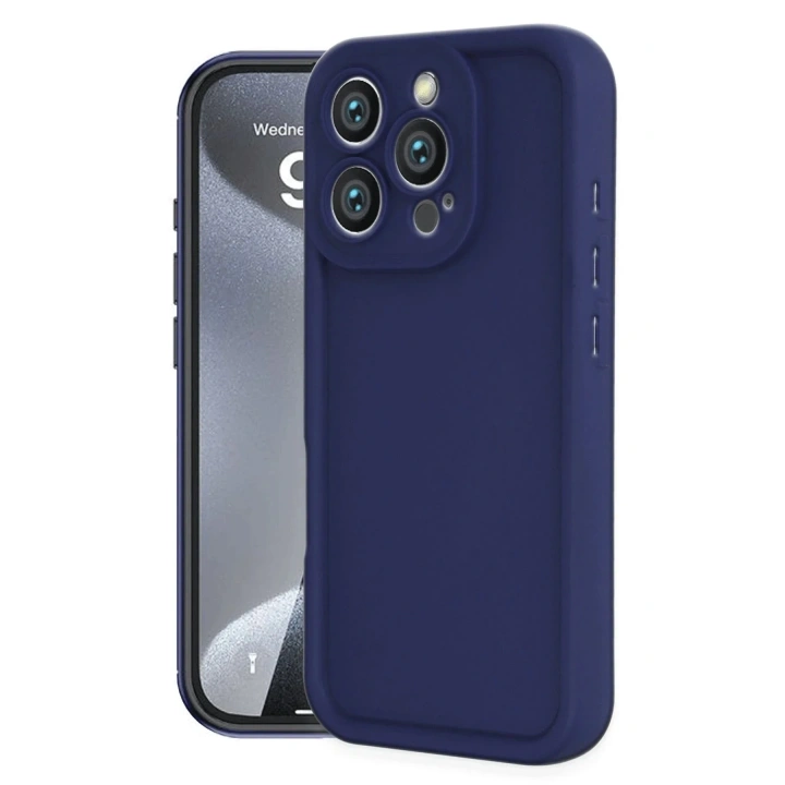 Mey İthalat®  iPhone 16 Pro Kılıf Viera Silikon - Lacivert