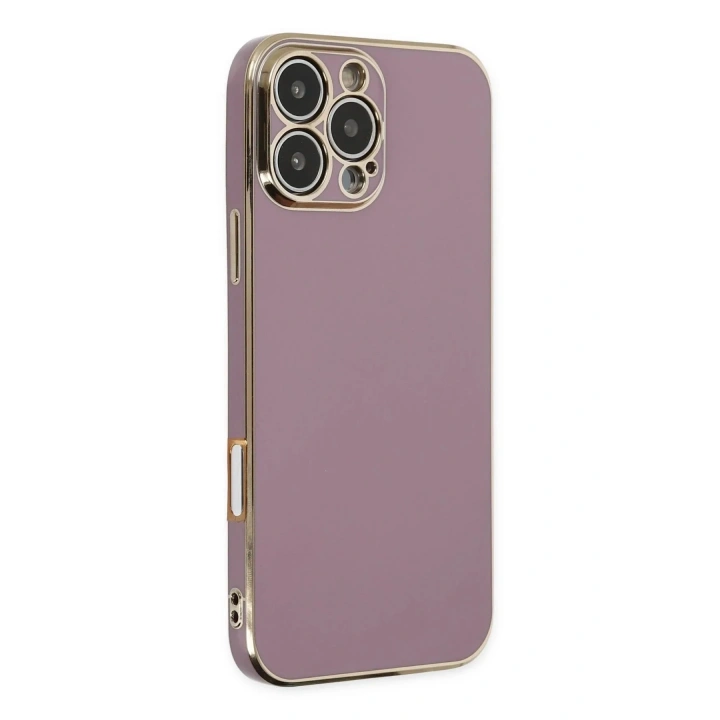 Mey İthalat®  iPhone 16 Pro Kılıf Volet Silikon - Mor