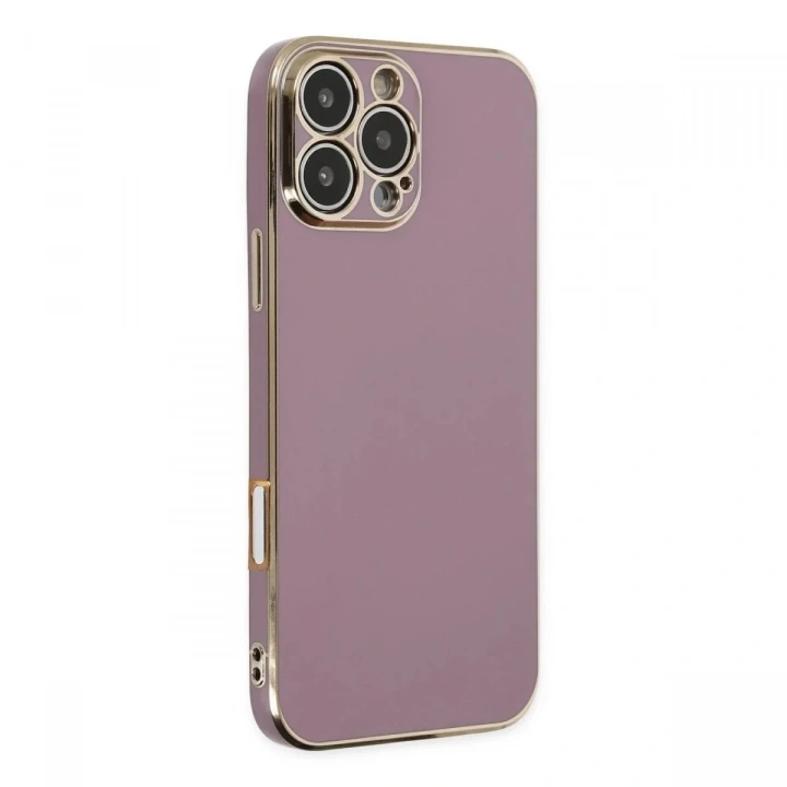 Mey İthalat®  iPhone 16 Pro Kılıf Volet Silikon - Mor