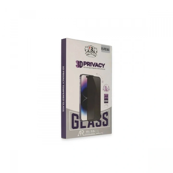 Mey İthalat®  iPhone 16 Pro Max Bilvis 3D Hayalet Cam Ekran Koruyucu