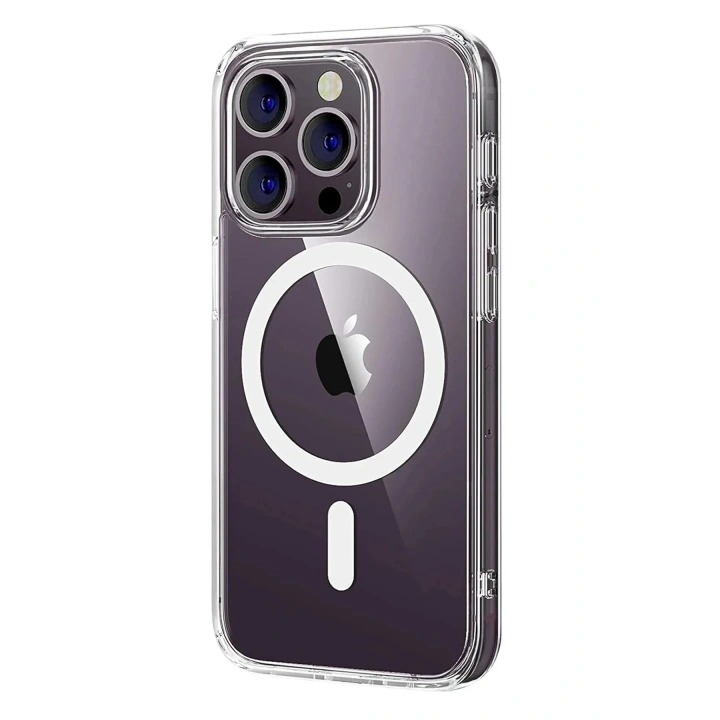Mey İthalat®   iPhone 16 Pro Max Combo Sert Şeffaf Magsafe Kapak - Şeffaf