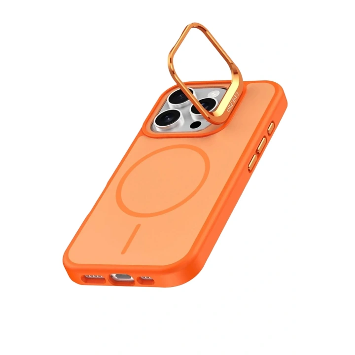 Mey İthalat®   iPhone 16 Pro Max Flexa Magsafe Kapak - Turuncu