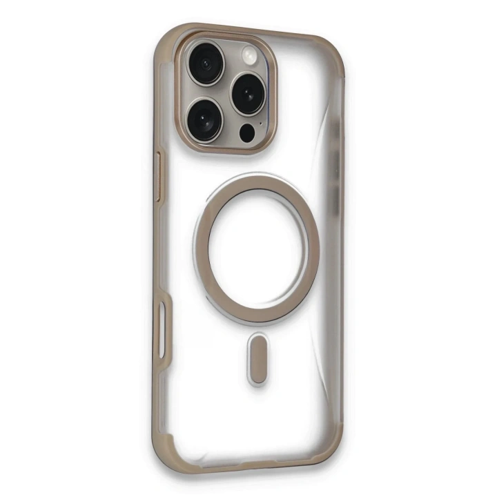 Mey İthalat®  iPhone 16 Pro Max Hilton Magsafe Kapak - Gold