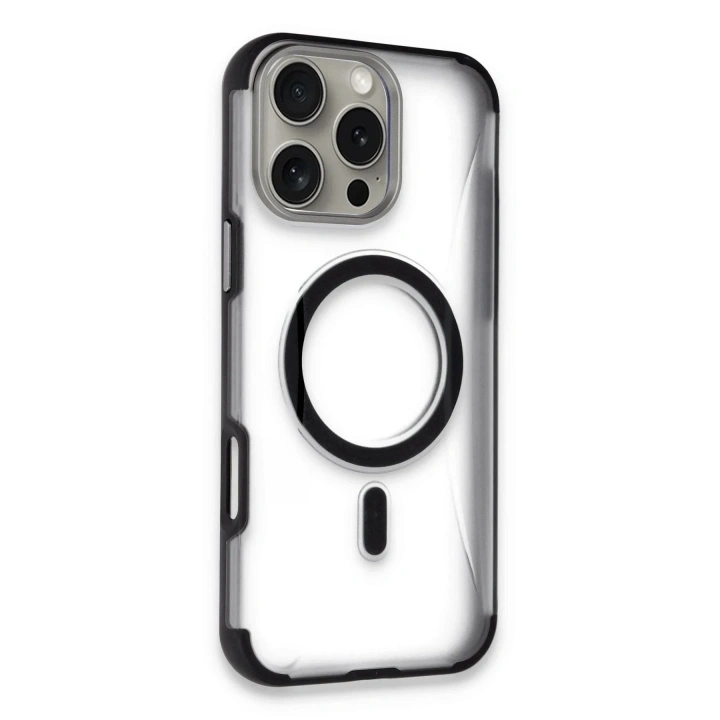 Mey İthalat®  iPhone 16 Pro Max Hilton Magsafe Kapak - Siyah
