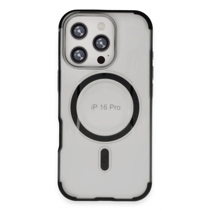 Mey İthalat®  iPhone 16 Pro Max Hilton Magsafe Kapak - Siyah