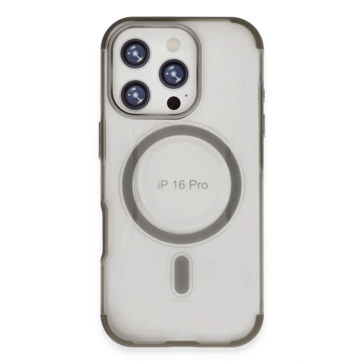 Mey İthalat®  iPhone 16 Pro Max Hilton Magsafe Kapak - Titan Gri
