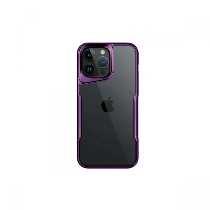 Mey İthalat®  iPhone 16 Pro Max Kılıf Boyi Silikon Kapak - Derin Mor