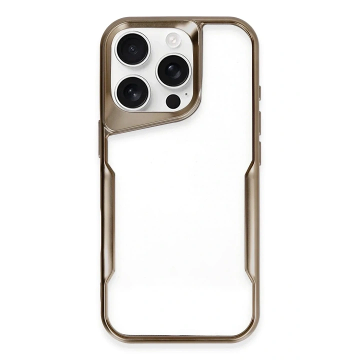Mey İthalat®  iPhone 16 Pro Max Kılıf Boyi Silikon Kapak - Desert