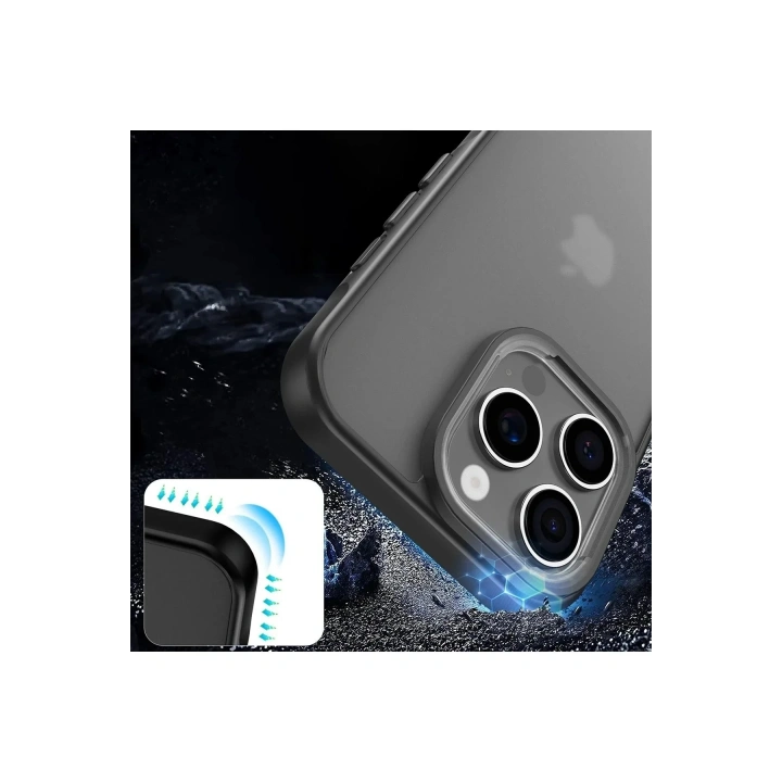 Mey İthalat®  iPhone 16 Pro Max Kılıf Elegant Kapak - Siyah