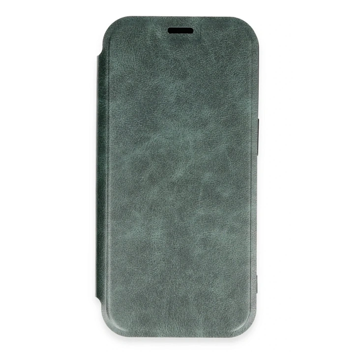 Mey İthalat®  iPhone 16 Pro Max Kılıf Flip Cover - Koyu Yeşil