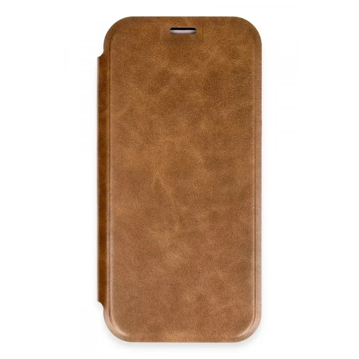 Mey İthalat®   iPhone 16 Pro Max Kılıf Flip Cover - Taba
