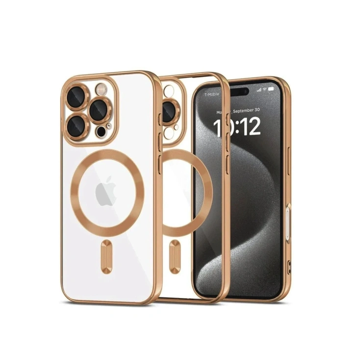 Mey İthalat®  iPhone 16 Pro Max Kılıf Kross Magneticsafe Kapak - Çöl Titanyum