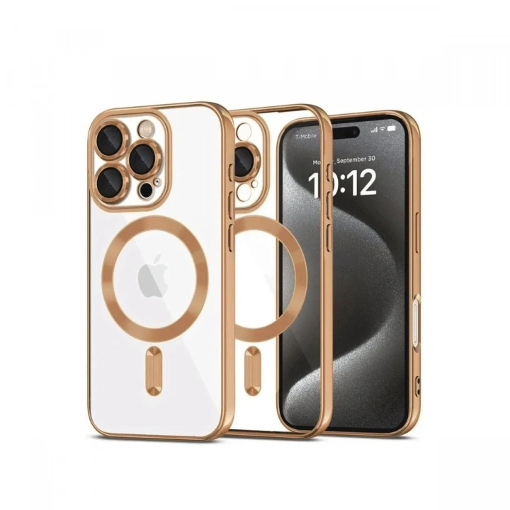 Mey İthalat®  iPhone 16 Pro Max Kılıf Kross Magneticsafe Kapak - Çöl Titanyum