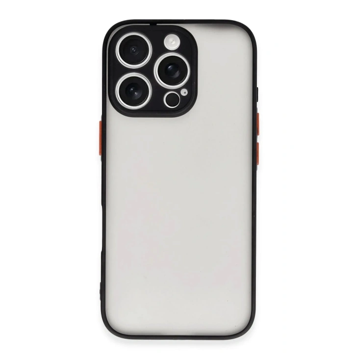 Mey İthalat®  iPhone 16 Pro Max Kılıf Montreal Silikon Kapak - Siyah