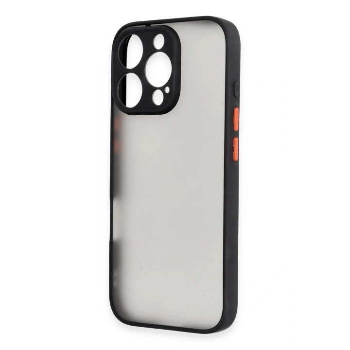 Mey İthalat®  iPhone 16 Pro Max Kılıf Montreal Silikon Kapak - Siyah