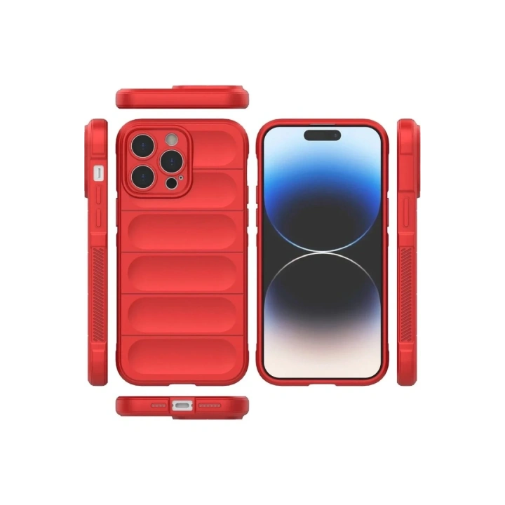 Mey İthalat®  iPhone 16 Pro Max Kılıf Optimum Silikon - Kırmızı