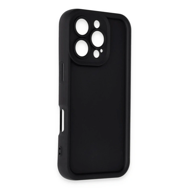 Mey İthalat®  iPhone 16 Pro Max Kılıf Viera Silikon - Siyah