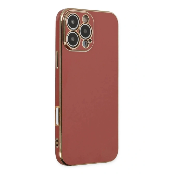 Mey İthalat®  iPhone 16 Pro Max Kılıf Volet Silikon - Kırmızı