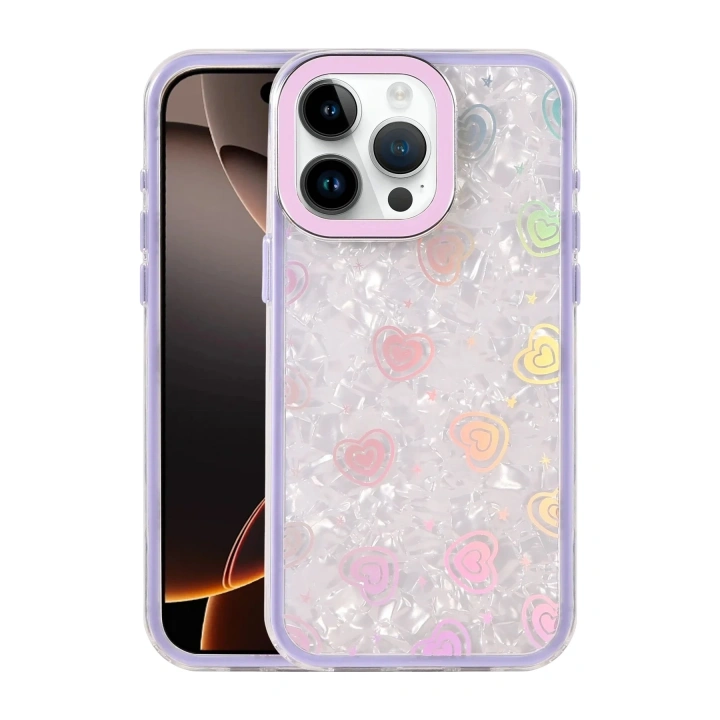 Mey İthalat®   iPhone 16 Pro Max Lumi Desenli Kapak - Mor